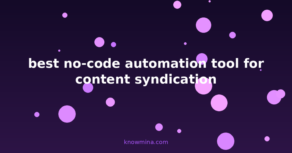 best no-code automation tool for content syndication